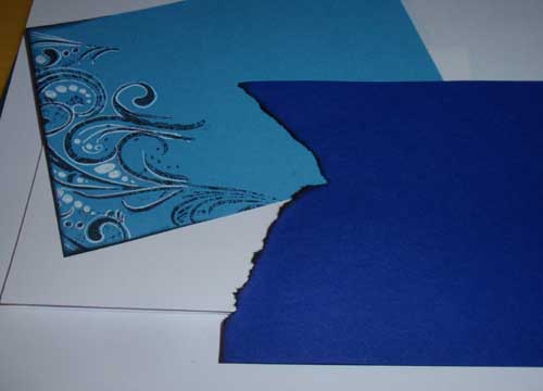 keine Scheu! manchmal muss man ein bissel Papier zerreissen! Kartenworkshop von Tumana für Scrapastic.com
