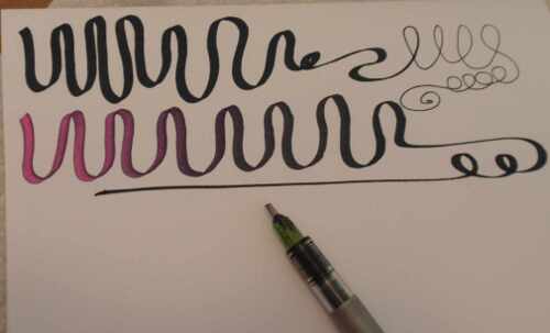 Einen Farbverlauf beim schreiben mit einer Füllfeder ganz einfach hinkriegen: Pilot Parallel Pen - Scrapastic.com Anleitung von Tumana